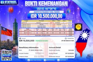 BUKTI WITHDRAW GTATOGEL KEMENANGAN JACKPOT DI TOGEL TAIWAN